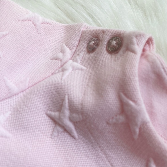 Gymboree Girls Pale Pink Star Textured Dress, Size 5T - Picture 7 of 7